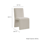 Modway - Emory Tissu tapis Fauteuil d’appoint de salle à manger - Sel-Rembourrage en mousse dense