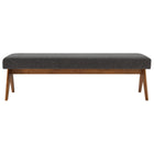 Modway - Lyra 63" Tissu tapis Banc - Gris foncé-7