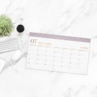 Cambridge 2026-27ed, 1606-705FA-27, Workstyle Compact Desk Pad, 18" x 11", Bilingual-Un mois par page avec des blocs quotidiens non lignés pour une planification ouverte