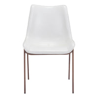 Zuo - Magnus Chaise de salle à manger - Blanc/Noyer - Ensemble de 2-Confort moelleux et matériaux durables