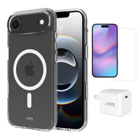 AXS - Ensemble de départ - Ultra Clear, protecteur d'écran et chargeur 30W iPhone Air-Étui résistant aux chutes avec des poches d’air absorbant les chocs 