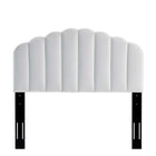 Modway - Veronique Performance Velvet Tête de lit jumelée, Blanc-Rembourrage en mousse dense