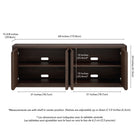 Hudson&Canal - Meuble TV rectangulaire Vance pour téléviseurs jusqu'à 78 po - Brun aulne-Dimensions du produit : 68 po L x 15,5 po l x 24 po H