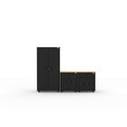 Cat - Ensemble d’armoires de garage (PAA) incluant 1 armoire-vestiaire, 1 armoire de base et 1 armoire à tiroir-Ensemble d’armoires 3 pièces : Casier robuste de 36 po et deux armoires de base offrant un rangement pratique et une surface de travail dans un format compact.