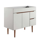 Modway - Harvest 36" Armoire de toilette de salle de bain (lavabo non inclus) - Noyer gris-Bassin d’évier non inclus
