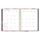 Blueline - Agenda Mensuel - 9 1/4 po H x 7 1/4 po l - Motif Floral - Bilingue-Présentation hebdomadaire lignée
