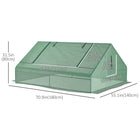 Outsunny - Serre de jardin mini 71 po L x 55 po l x 32 po H avec 2 grandes fenêtres et piquets de sol-Offre des conditions de vie bénéfiques à diverses plantes pour une croissance rapide et saine  
