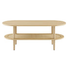 Modway - Torus Ovale Table basse - Chêne-Assemblée requise