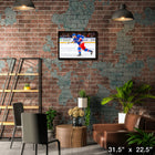 Adam Fox New York Rangers - Toile encadree - 31" x 22"-Sous licence officielle de la LNH et de l'AJLNH