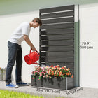 Outsunny - jardinière surélevée avec treillis pour plantes grimpantes - noir-Le panneau composite bois-plastique est plus résistant à l’extérieur que le bois seul
