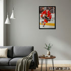 Jonathan Toews Chicago Blackhawks sur toile - Toile encadree - 22" x 31"-Prêt à accrocher - livré entièrement assemblé