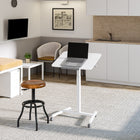 Seville Classics - 25,6 po W Chariot de bureau mobile inclinable à vérin pneumatique - Blanc-Le design est idéal pour tout type d espace comme les salles de classe les maisons les bureaux les studios les bibliothèques et les cabinets médicaux