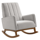 Modway - Sway Performance Velvet Fauteuil berçant - Gris clair-Fauteuil à bascule moderne