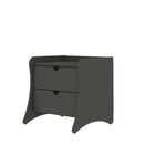 Manhattan Comfort - Lot de 2 tables de chevet Coney 19,68" style mid-century moderne - gris-18,3 po L x 19,68 po l x 19,68 po H