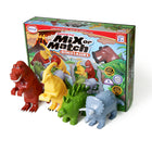 Popular Playthings - Mélangez ou associez des dinosaures magnétiques-Jouets magnétiques: Assemblez un puzzle de dinosaure amusant lorsque vous associez les pièces par couleur ou construisez quelque chose d'amusant pour créer un mélange de dinosaures idiot comme un tyrannosaure-stégosaure !