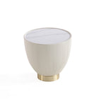 Manhattan Comfort - Ensemble de 2 tables : table basse Anderson moderne 71,5 cm et table d’appoint 46,8 cm - Crème-9