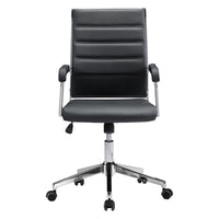 Zuo - Liderato Chaise de bureau - Noir-Moelleux et durable pour un confort quotidien exceptionnel