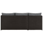 Manhattan Comfort - Ensemble de 3 : canapé 2 places et fauteuil lounge de patio moderne Menton avec table basse - marron et gris-Assemblage à domicile requis Tout le matériel inclus