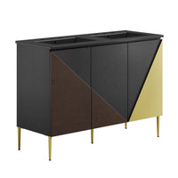 Modway - Alchemist 48" Meuble de salle de bain à double lavabo - Noir noir-Vanité de salle de bain moderne
