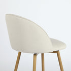 Homy Casa - Tabourets de Bar 26'' avec Siège Tissu Beige - Paquet de 2-Hauteur Idéale : Hauteur d'assise de 26", parfaite pour une utilisation avec des comptoirs ou tables de 40"-43".