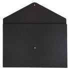 JAM Paper - Portefeuille Kraft à Boutons et Attaches à Ficelle Grand - 9 1/4 x 14 x 3/8 - Noir Recyclé-Fabriqué à partir de carton kraft durable 100 % recyclé et doté d'une fermeture sécurisée à bouton et à cordon