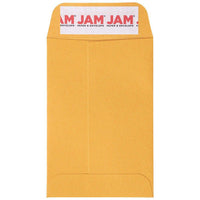 Jam Paper - Enveloppes commerciales n° 4 pour pièces de monnaie avec fermeture autocollante, 3 po H x 4 1/2 po l, Kraft brun Manille, Paquet de 100-Couleur : Kraft Manille marron