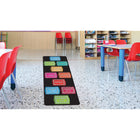 Ashley Productions - Smart Poly The Original Fun Mat - Coureur de Tapis - 15 -5" x 47" - Jours de la Semaine - Boucle de Craie-Antidérapant et durable : Le support en caoutchouc robuste garantit la sécurité et la durabilité, idéal pour les zones à fort passage.