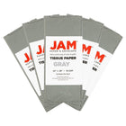 JAM Paper - Papier de soie - Argent/Gris - 50 feuilles-Accessoire d'emballage élégant pour les cadeaux, les paniers-cadeaux, la décoration et plus encore!
