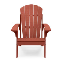 Backyard Lifestyles - Chaise Adirondack - Rouge-Polystyrène durable et résistant aux intempéries de type HIPS, polystyrène à haute résistance aux chocs.