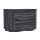 Manhattan Comfort - Table de nuit contemporaine Soren 32" à 2 tiroirs - Gris charbon-Le design surélevé apporte une touche raffinée tout en assurant la stabilité et la solidité de la pièce