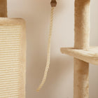 PawHut - Arbre à chat 52 po avec poteaux à griffer, lit, condo - beige-Kit anti-basculement inclus pour une sécurité et une stabilité améliorées 