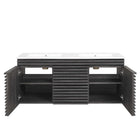Modway - Render Fixation murale de 48" Vanette de salle de bain - Blanc charbon-8
