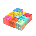 TickiT - Cubes de pierres précieuses - Lot de 10-Conception adapté aux enfants: Ces cubes épais sont finis avec des bords lisses qui sont parfaits pour les petites mains. Ils sont également légers et faciles à nettoyer