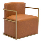 Zuo - Xander Fauteuil d’appoint - Brun-Aucun assemblage requis