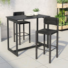 Zuo - Iska Tabouret de bar - Noir - Ensemble de 2-Dimensions: 17,7 po L x 18,1 po L x 43,3 po H