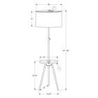 Monarch Specialties - Luminaire - 63 po H Lampadaire - Métal D'Or - Abat-Jour Ivoire / Crème - Contemporain-L'interrupteur à 3 voies fonctionne avec une ampoule triphasée standard (non incluse) jusqu'à 150 W pour ajuster l'éclairage et créer l'ambiance que vous souhaitez dans votre salon, votre chambre ou votre bureau