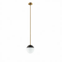 Modway - Stellar 1-Lumière Lumière suspendue - Laiton satin opale-Pendentif moderne à une lumière