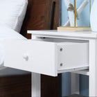 HOMCOM - Table de nuit moderne 13,8 po - blanc-Fabriqué en MDF pour une utilisation fiable 