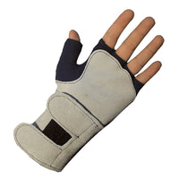 IMPACTO® 703-10 GRAND Paire Gant Antichocs avec support de poignet suédé, sans doigts, coussinet gel paume, nylon-1