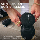 Ultimate Ears - MINIROLL Enceinte Bluetooth ultra-portable et étanche - Noir-Portée de 40 mètres (131 pieds) : Une petite enceinte Bluetooth avec une grande portée sans fil
