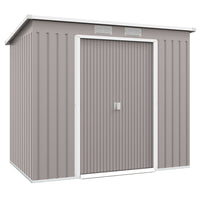 Outsunny - Abri de jardin adossé 7 pi x 4 pi avec kit de fondation-La structure en acier rend cet article robuste, adapté à une utilisation en extérieur toute l'année  
