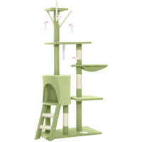 PawHut - Arbre à chat 53 po avec condo, grand centre d’activités pour chaton - vert-Centre d'activités polyvalent avec condo pour chat, perchoir, échelle, hamac pour un divertissement sans fin 