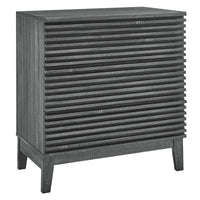 Modway - Render 3 tiroirs Coffre de célibataire, Charbon de bois-Coffre de célibataire du milieu du siècle