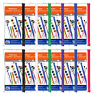 BAZIC Products - Pochette transparente polyvalente à fermeture éclair - Fermetures éclair de couleurs assorties - Paquet de 12-La pochette de crayon à fermeture éclair claire mesure 11 po x 5 po