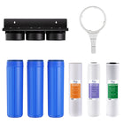 iSpring - WGB32B-DS Système de filtration d'eau domestique à 3 étapes avec filtres à sédiments, anticalcaire au polyphosphate et à bloc de charbon actif-Filtration De Haute Qualité: éliminez les sédiments, le chlore, la rouille, les herbicides et plus encore grâce à notre système de filtration d’eau de qualité supérieure pour toute la maison. Le filtre à sédiments (utilisé comme première étape) offre une capacité de filtration de 5 microns, et le filtre à charbon de noix de coco (utilisé en troisième étape)