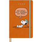 Moleskine - 2026 Peanuts Snoopy édition limitée 12 mois couverture rigide agenda semainier - 5 po x 8.25 po - orange cadmium-Daté De Janvier À Décembre 2026