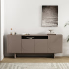Manhattan Comfort - Buffet moderne Ella 180 cm - Mocha-Comprend 4 portes à fermeture douce avec 4 étagères réglables et 9 compartiments