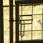 PawHut - Chenil pour chien d’extérieur 8 pi x 4 pi x 6 pi - rouge-Avec 2 supports de gamelle rotatifs et gamelles, vous pouvez nourrir vos animaux sans ouvrir la porte 