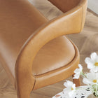 Modway - Pinnacle Cuir végane Banc d’accent - Tan-Épingles de pied non marquées