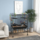 PawHut - Cage à hamster roulant 43 po avec système de tubes tunnels et étagère de rangement-Plateau profond de 6,7 po (17 cm) permettant beaucoup de litière pour creuser